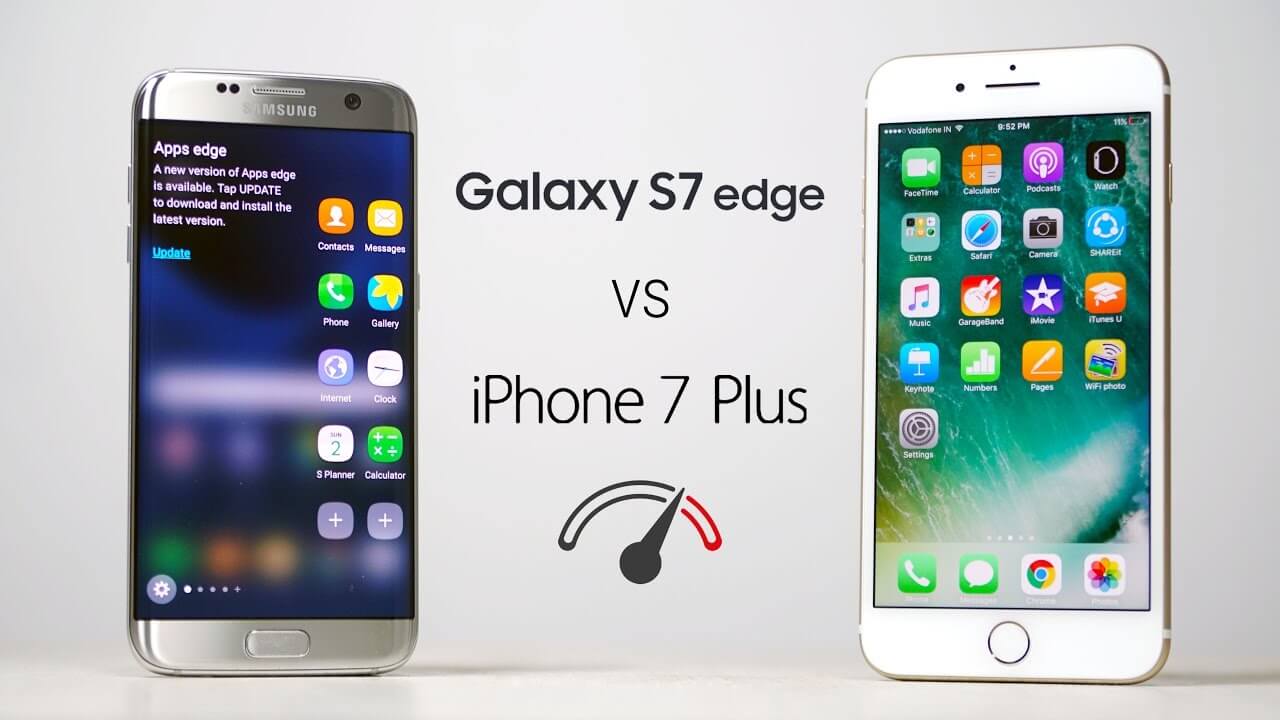 so sánh s7 edge và iphone 7 plus