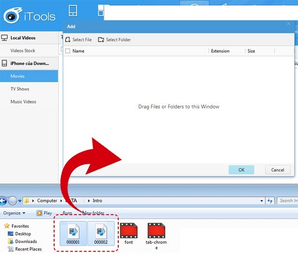 cách copy video từ iphone vào máy tính bằng itools