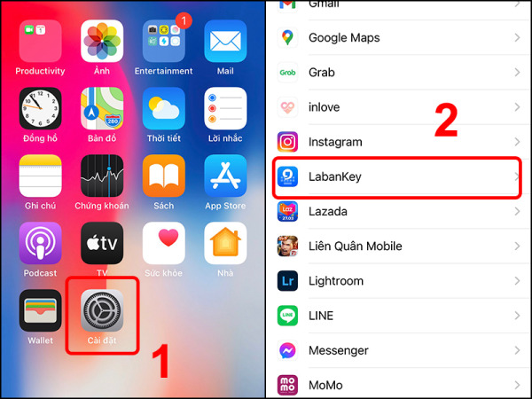 cách đổi hình nền bàn phím iphone