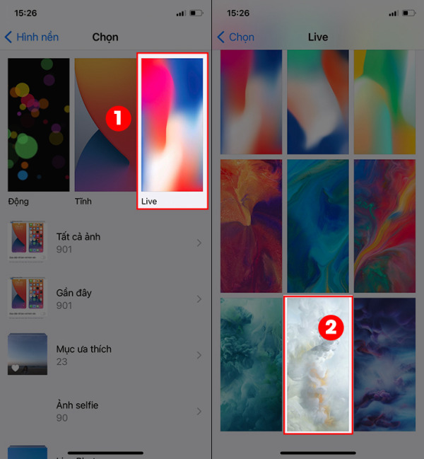 cách làm hình nền video cho iphone