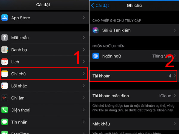 cách lấy lại ghi chú trên iphone