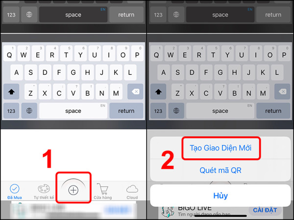 cài hình nền bàn phím iphone