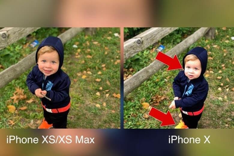 so sánh camera iphone xs max và x