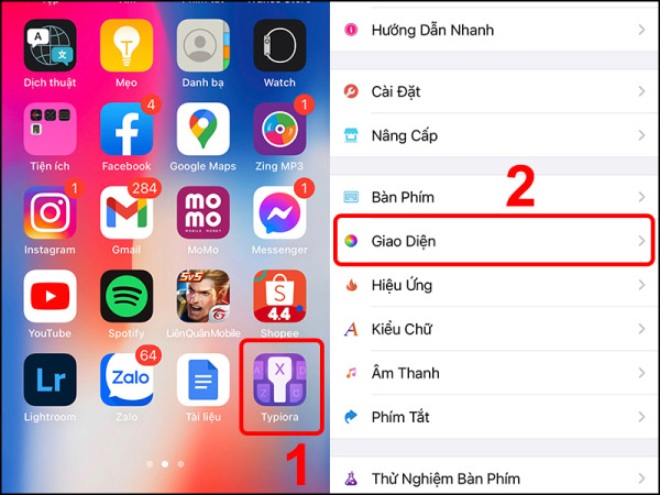 chèn ảnh vào bàn phím iphone