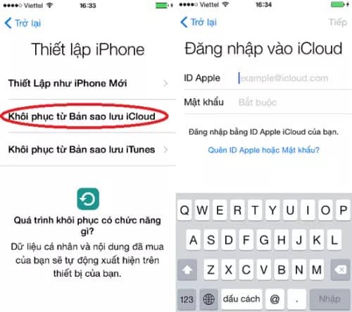 chuyển dữ liệu iphone cũ sang iphone mới