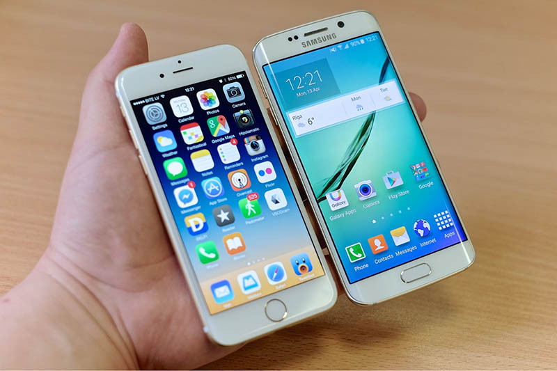 so sánh galaxy s6 edge và ip 6