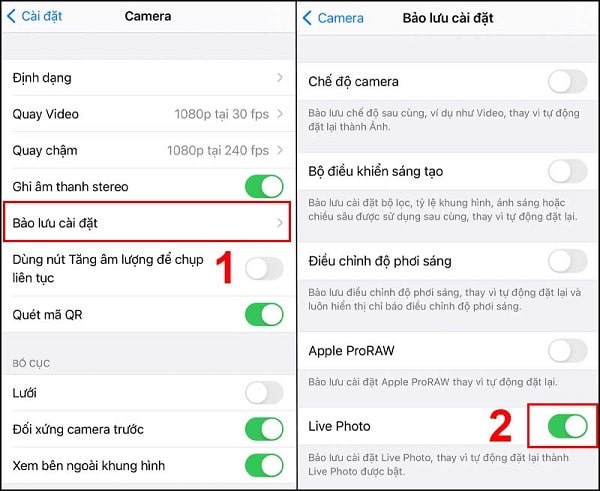 tắt âm thanh chụp ảnh iphone
