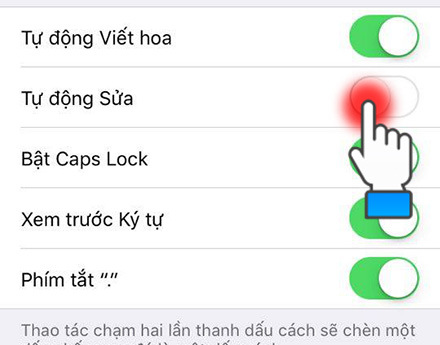 tắt sửa lỗi chính tả iphone