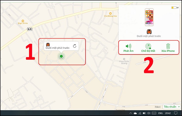 tìm vị trí iphone