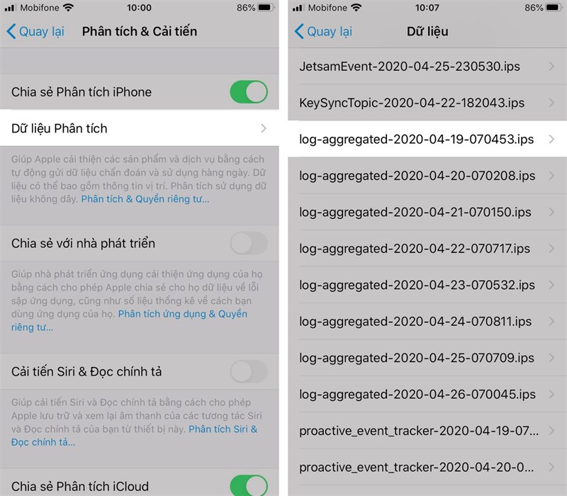 xem số lần sạc iphone