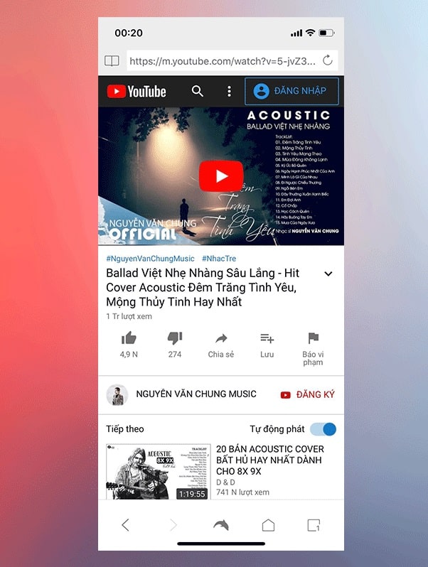 xem youtube tắt màn hình ios