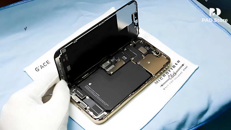 tiến hành thay thế màn hình iPhone 13 Pro được thực hiện một cách chuyên nghiệp, cẩn thận và tuân thủ nghiêm ngặt