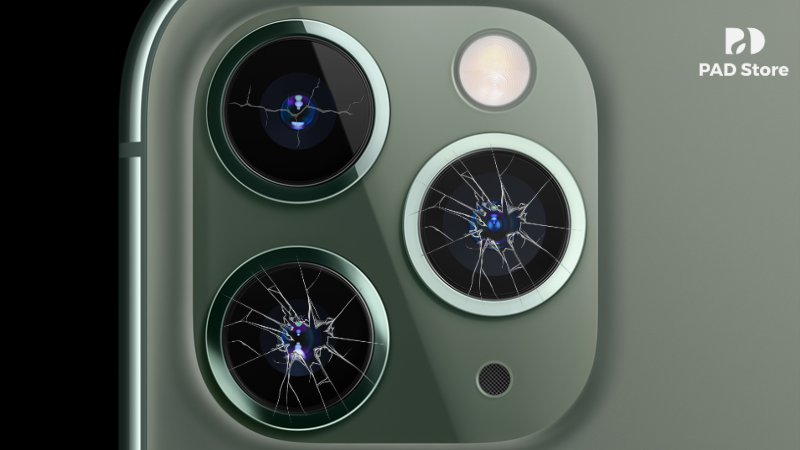 Camera iphone 11 Pro bị nứt, vỡ