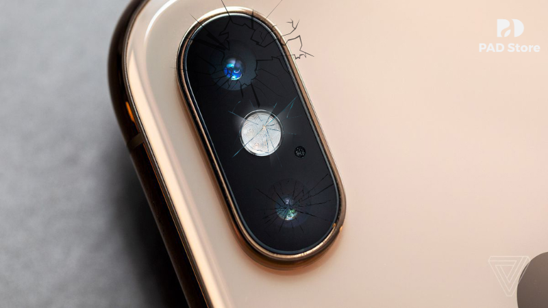 Camera iphone Xs Max bị nứt