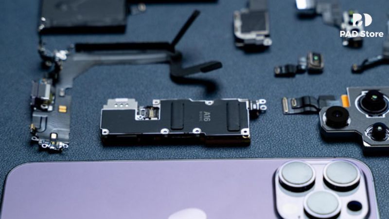 Quy trình thay cụm sạc iPhone 14 Pro Max tại PAD Store được thiết kế tối ưu, đảm bảo tính chuyên nghiệp, nhanh chóng