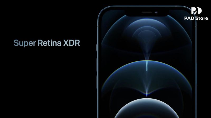 Màn hình Super Retina XDR mang đến độ sáng cao, màu sắc chuẩn xác, và chi tiết sắc nét