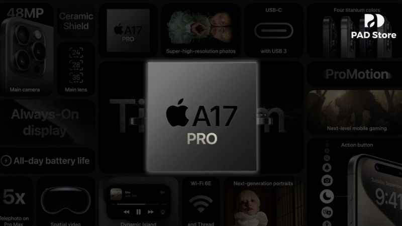 Chip A17 Pro mang đến một bước nhảy vọt về hiệu năng xử lý và khả năng đồ họa