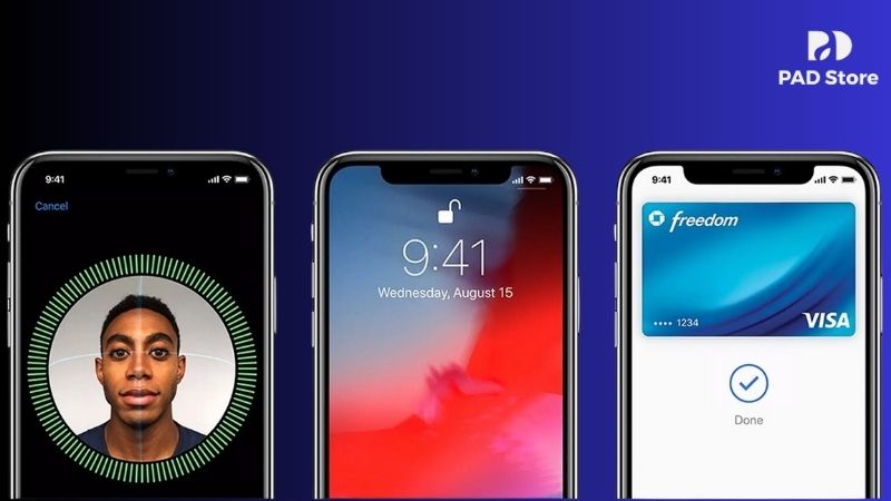 Face ID hoạt động nhờ hệ thống camera TrueDepth kết hợp cùng phần mềm iOS để nhận diện khuôn mặt nhanh chóng