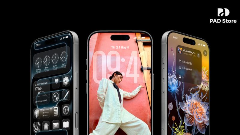 iPhone 17 Pro chạy hệ điều hành iOS 26 với giao diện Liquid Glass mới