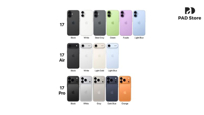 iPhone 17 series có màu sắc mới trẻ trung và sang trọng
