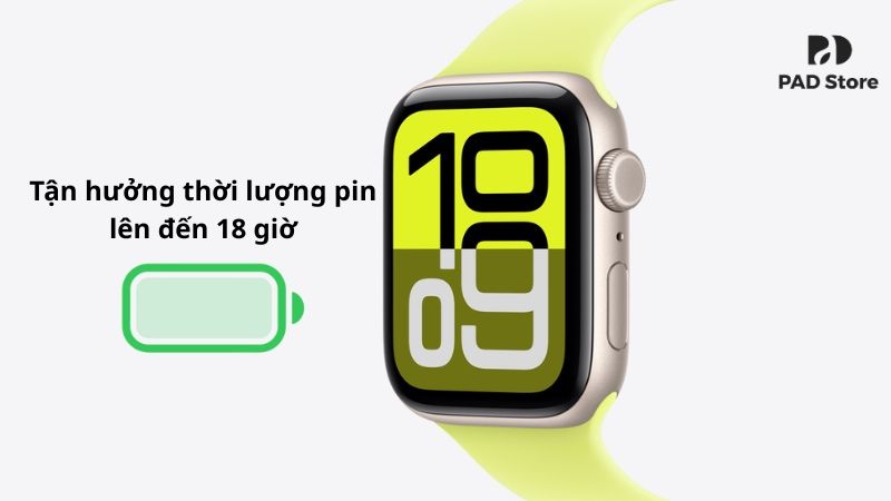 Trong thời gian 18 giờ, Apple Watch SE 3 vẫn duy trì ổn định cho nhiều tác vụ quan trọng