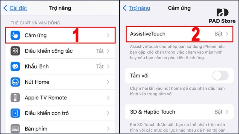 Cách bật nút Home ảo trên iPhone từ iOS 13 trở lên