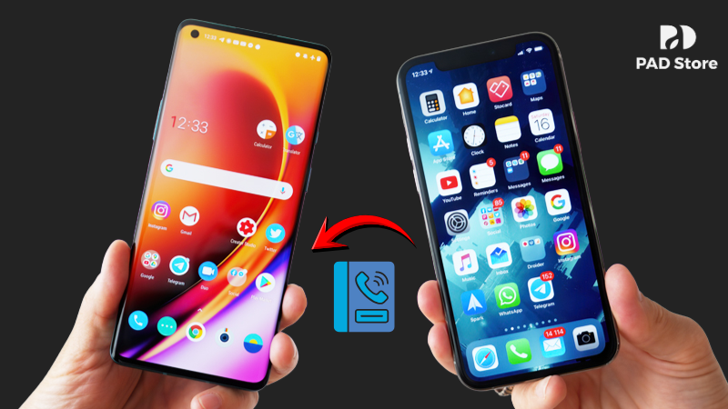 Thiết lập iPhone là nguồn gửi và điện thoại Android là nguồn nhận