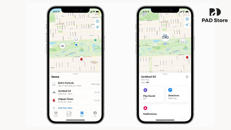 Sử dụng tính năng tìm kiếm ngoại tuyến để xác định tọa độ thiết bị