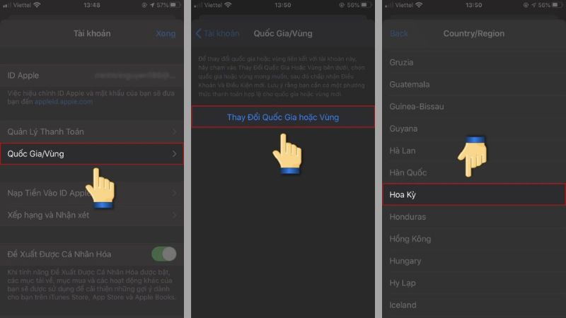 Cách đổi vùng iPhone về quốc gia khác
