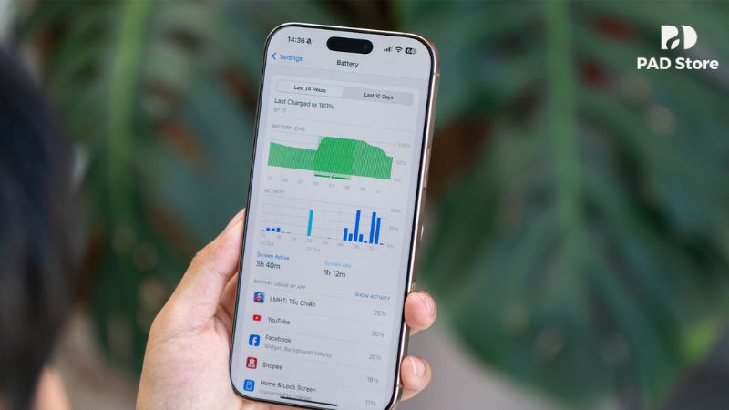 Hệ thống sạc nhanh được trang bị cho pin iPhone 16 Pro Max cho phép máy nạp được 50% chỉ trong khoảng 30 phút